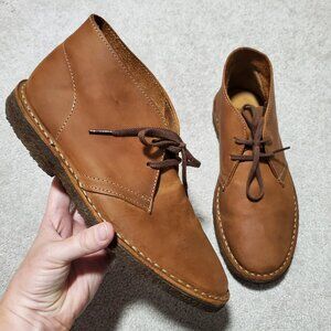 J. CREW 1990 MacAlister Chukka Desert Boots Smooth Leather Brown Unisex M7.5 W9